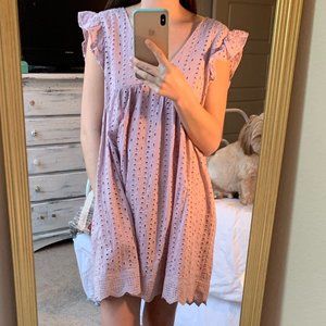 Purple Detailed Romper/Dress